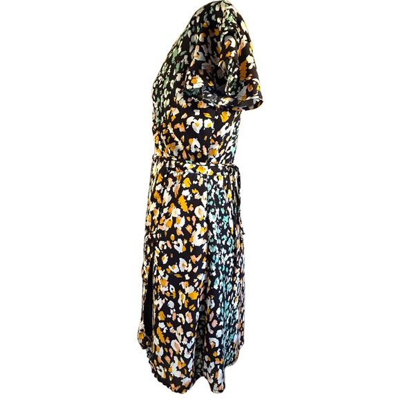 Blue Rain Womens Wrap Dress Small Multicolor Floral Short Sleeve Lightweight - Picture 6 of 12